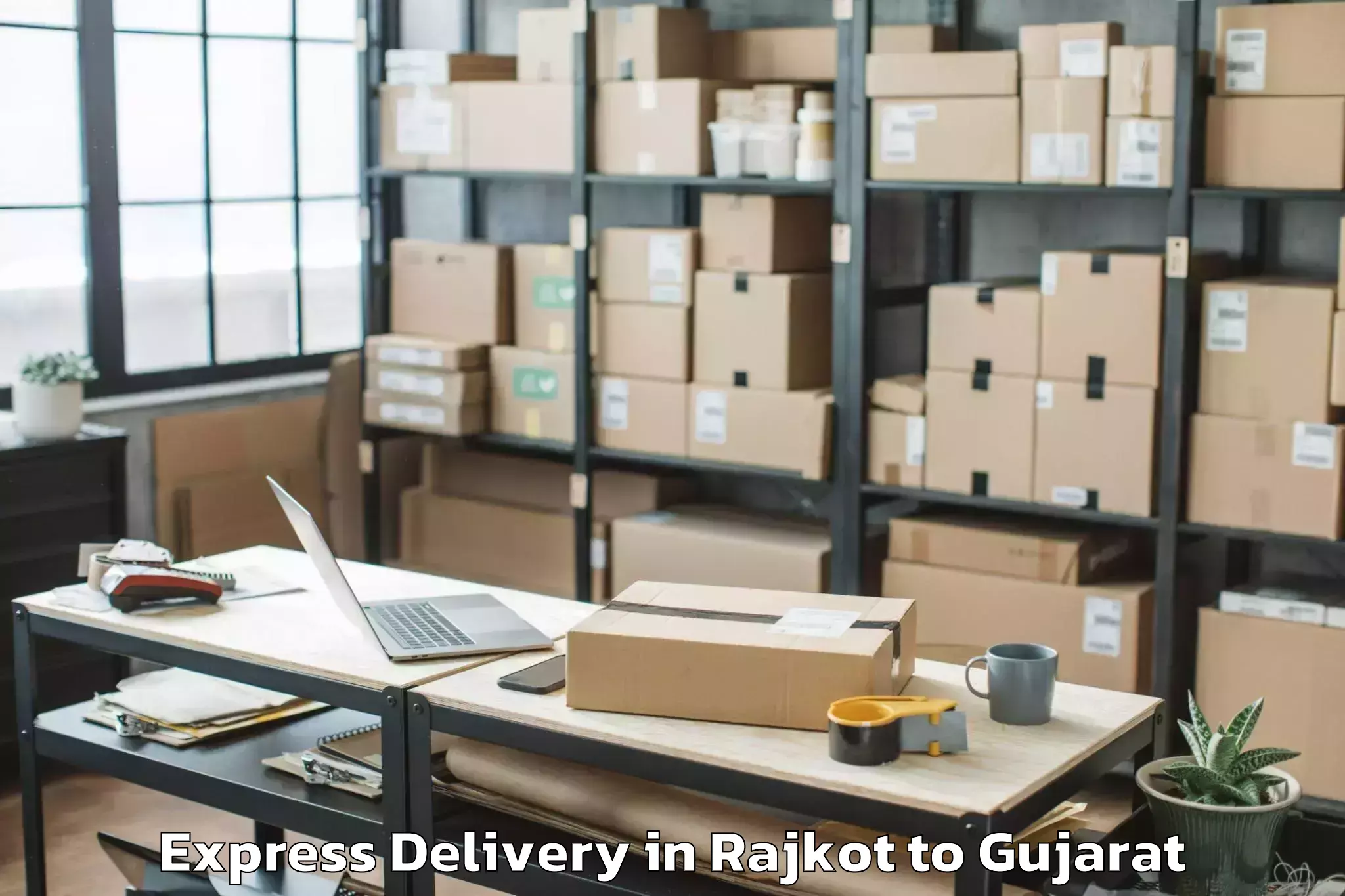 Professional Rajkot to Nasvadi Express Delivery